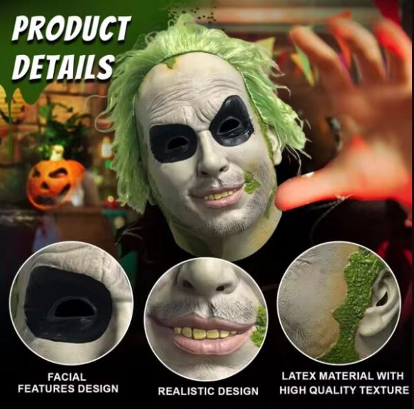 HALLOWEEN MASK - Beetlejuice Halloween Latex Mask