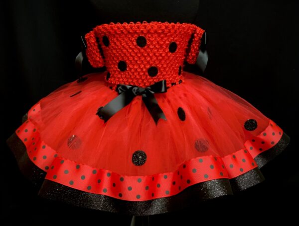 CUSTOM MADE Girls Tutu Dress - Toddler Miraculous Ladybug inspired Tutu Dress Fits up to 2YRS - Image 4