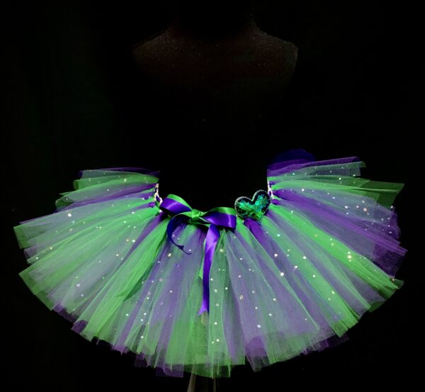 CUSTOM MADE Child tutu - TODDLER Purple Green Tutu SIZE Fits up to 2yrs - Image 3
