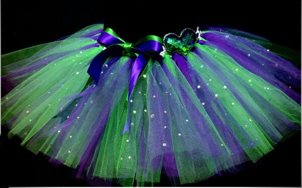CUSTOM MADE Child tutu - TODDLER Purple Green Tutu SIZE Fits up to 2yrs