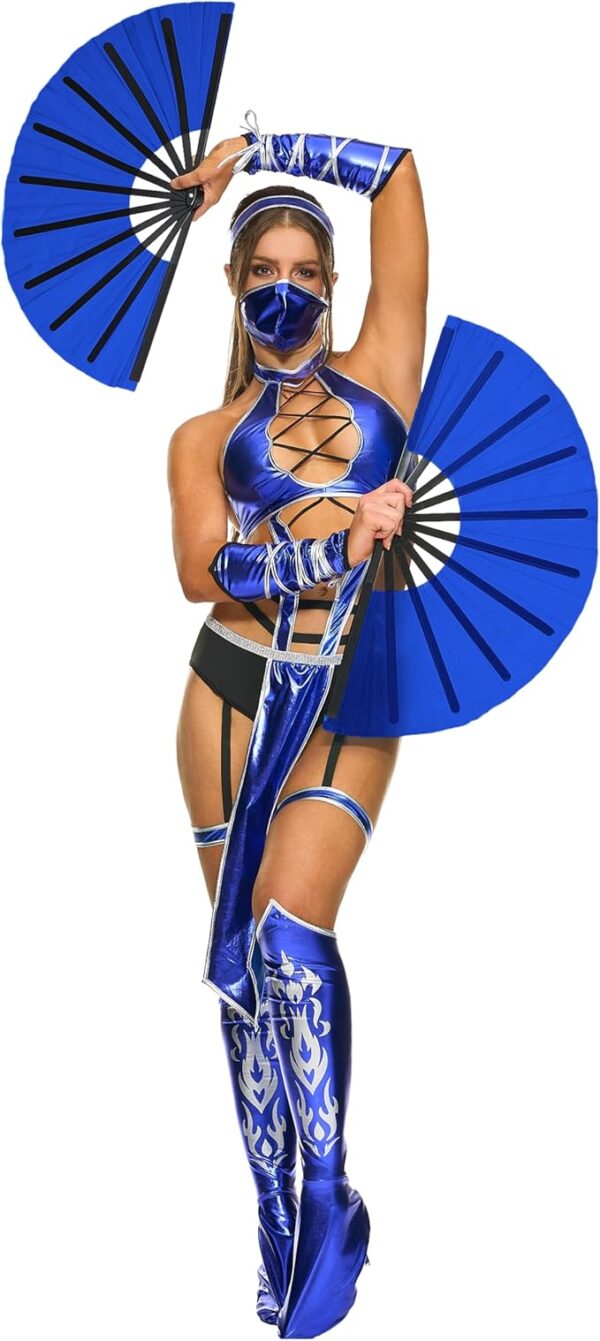HALLOWEEN - Women's - Adult Blue Ninja Costume - Image 4
