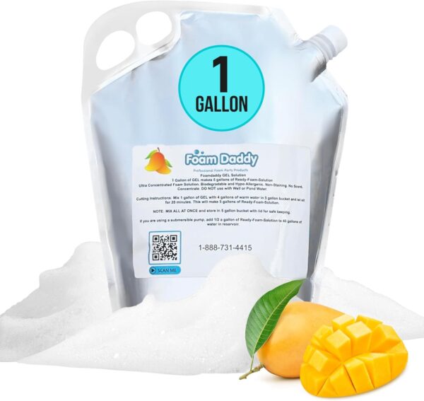 1 Gallon Foam Daddy Foam Machine Gel Solution (Mango Scented)