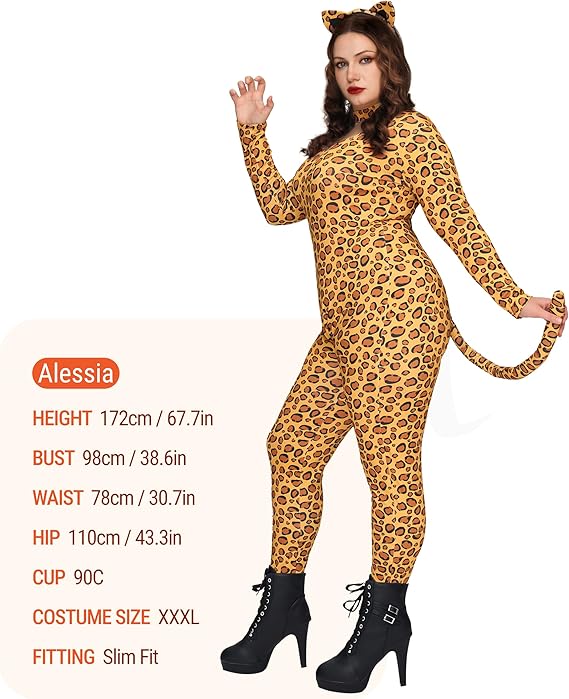 HALLOWEEN - Women's Cheetah Leopard Catsuit - Image 5