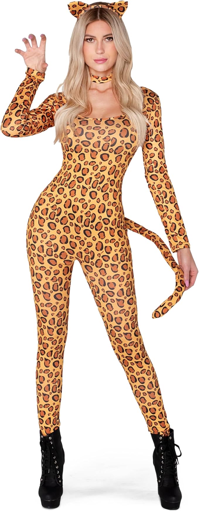 HALLOWEEN - Women's Cheetah Leopard Catsuit - Image 2