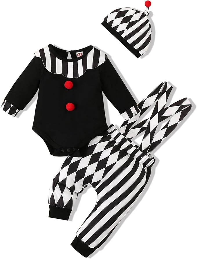 HALLOWEEN - Baby Boy Toddler Clown Outfit Costume SIZE: 9-12months