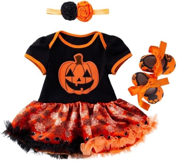 HALLOWEEN - Baby Halloween Pumpkin Onesie Romper SIZE 6 Months