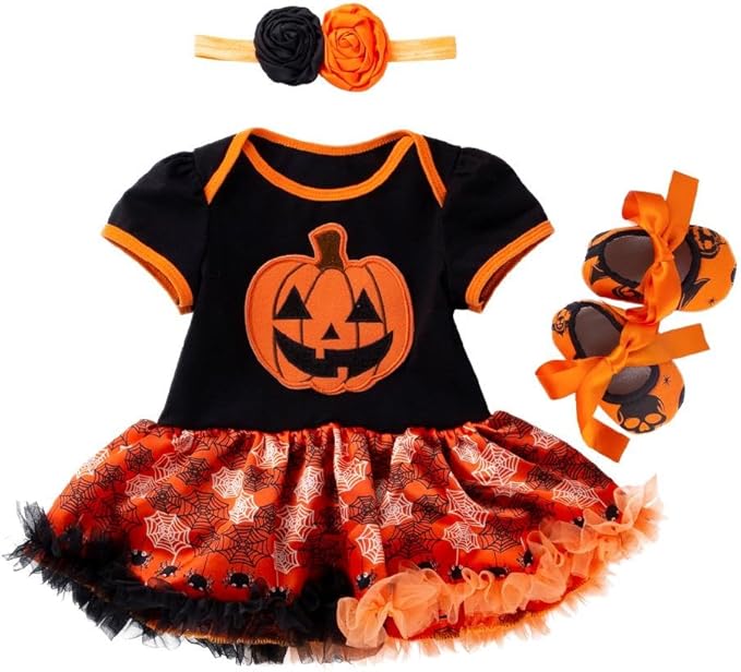 HALLOWEEN - Baby Halloween Pumpkin Onesie Romper SIZE 6 Months