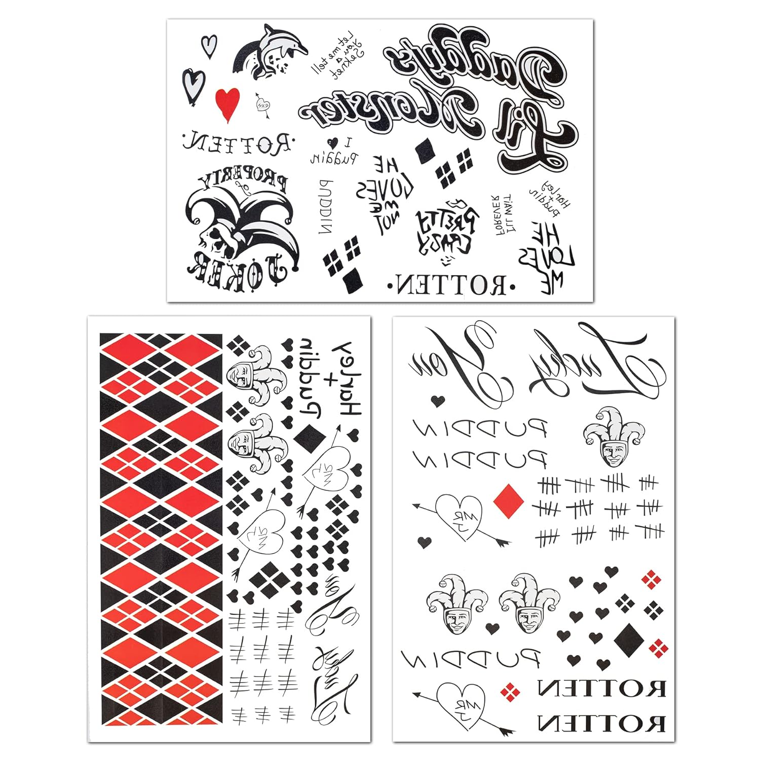 Metallic Flash Tattoo - Temporary Tattoos for Harley Quinn
