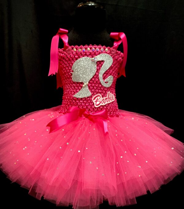 CUSTOM MADE Girls Tutu Dress - Girls Barbie sparkle tutu dress Fits up to 3YRS - Image 3