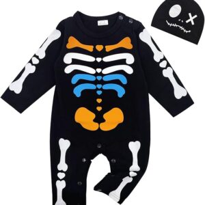 HALLOWEEN - Baby Skeleton BOY or GIRL Halloween Costume SIZE: 6-12months