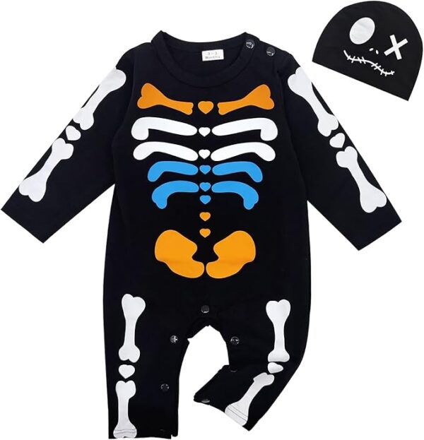 HALLOWEEN - Baby Skeleton BOY or GIRL Halloween Costume SIZE: 6-12months