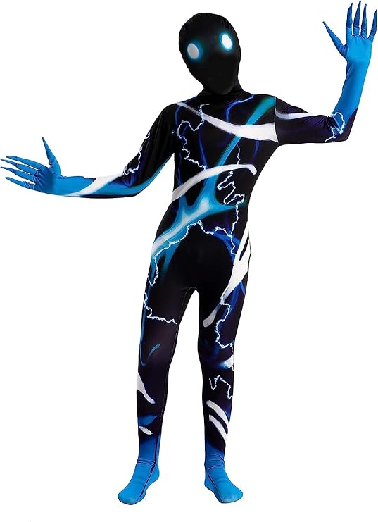 HALLOWEEN - Kids Slenderman Shadow Monster Skin Bodysuit SIZE MEDIUM(8- 10 yrs) - Image 4