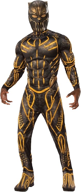 HALLOWEEN - Men's Deluxe Erik Killmonger Battle Suit Muscle Chest STANDARD SIZE - Image 3