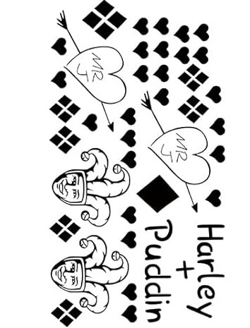 Metallic Flash Tattoo - Temporary Tattoos for Joker + Harley Quinn - Image 9