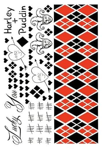 Metallic Flash Tattoo - Temporary Tattoos for Joker + Harley Quinn - Image 20