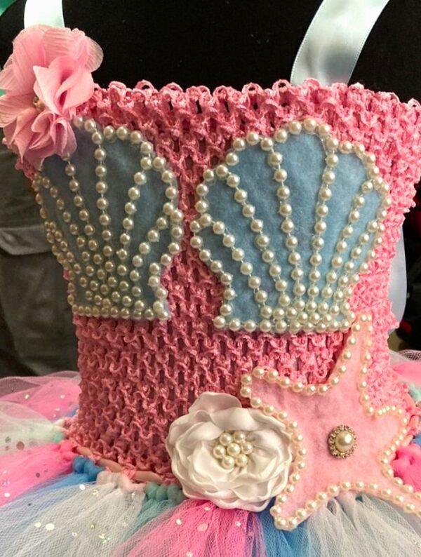 CUSTOM MADE Girls Tutu Dress - Toddler Sparkle Pastel Mermaid tutu dress Fits up to 2yrs. - Image 5