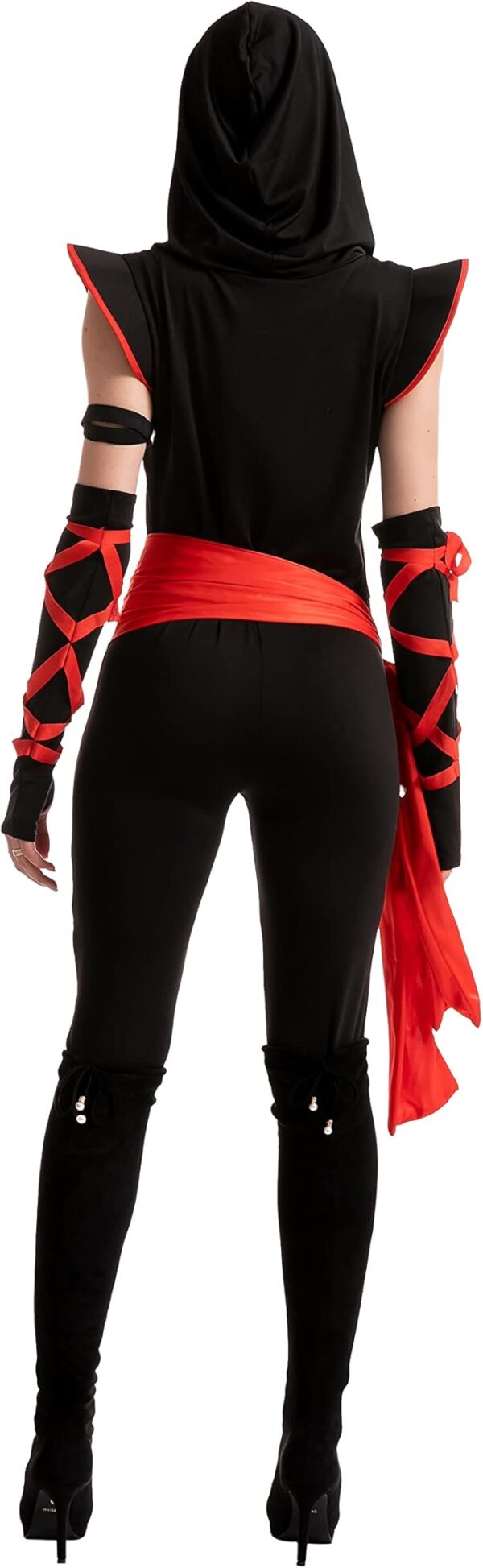 HALLOWEEN - Women 7pc Ninja Deluxe Costume - SIZE MEDIUM - Image 4