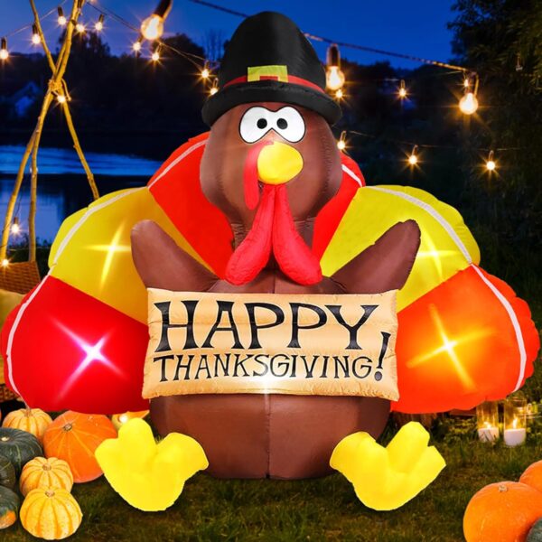 PARTY DECORATIONS - THANKSGIVING - 6FT Thanksgiving Inflatables Turkey Decoration