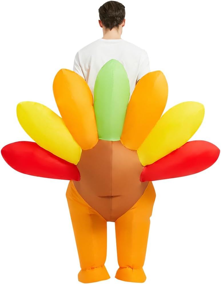 MASCOT- Inflatable - Adult Turkey, Blow Up, Orange, Polyester, for Men & Women - Image 3