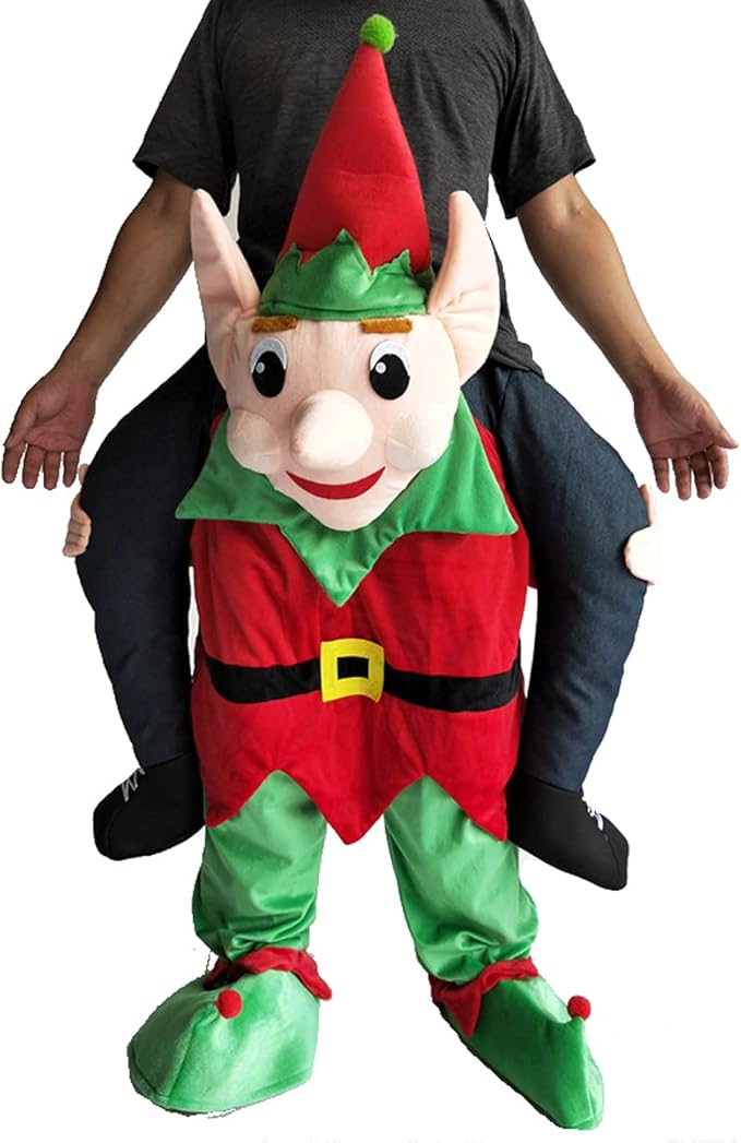 CHRISTMAS COSTUME - MEN - Christmas Carry Ride On Me Shoulder Santa Claus PARTY Mascot - Image 5