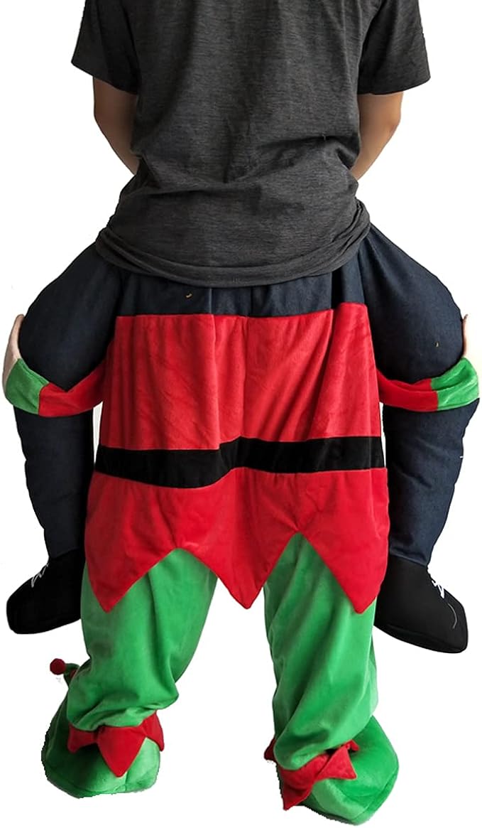 CHRISTMAS COSTUME - MEN - Christmas Carry Ride On Me Shoulder Santa Claus PARTY Mascot - Image 2