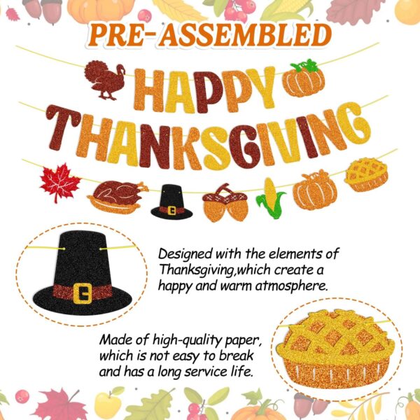 PARTY DECORATIONS - THANKSGIVING - Thanksgiving Theme Banner - Image 7