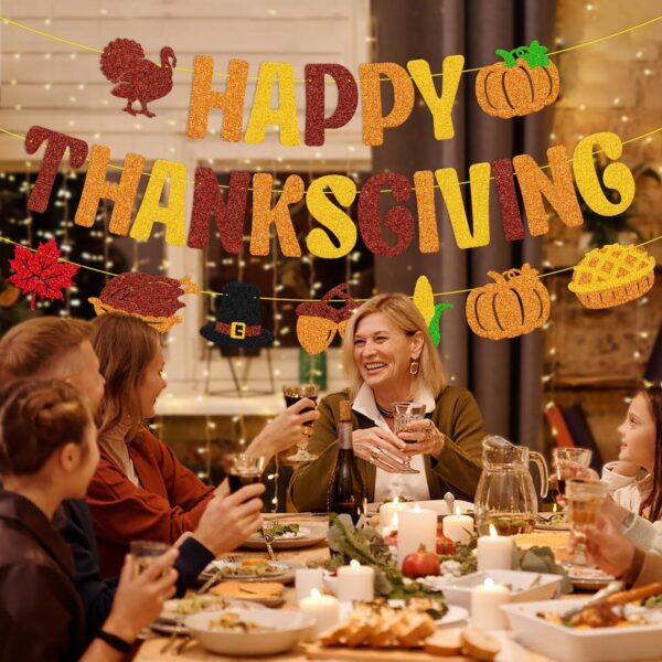 PARTY DECORATIONS - THANKSGIVING - Thanksgiving Theme Banner - Image 3