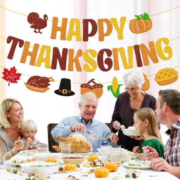PARTY DECORATIONS - THANKSGIVING - Thanksgiving Theme Banner - Image 2