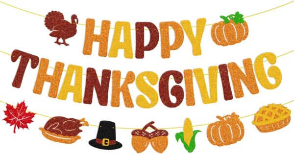 PARTY DECORATIONS - THANKSGIVING - Thanksgiving Theme Banner - Image 8
