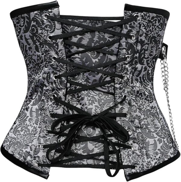CORSET UNDERBUST TOP - Women's 12 Spiral Steel Boned Steampunk Fashion MEDIUM - Image 2