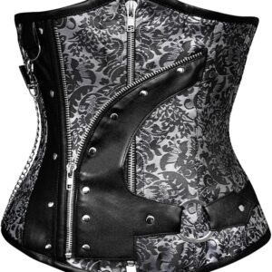 CORSET UNDERBUST TOP - Women's 12 Spiral Steel Boned Steampunk Fashion MEDIUM