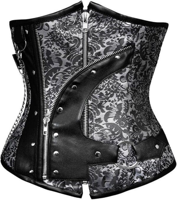 CORSET UNDERBUST TOP - Women's 12 Spiral Steel Boned Steampunk Fashion MEDIUM