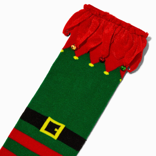 SOCKS - Christmas Over the Knee Striped Elf Socks - Image 2