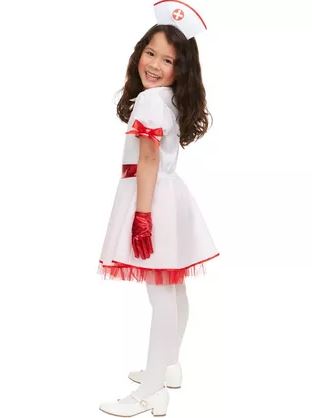 Career Day NURSE - Kids' Nurse Sweetheart Costume (SMALL4-6) - Image 4