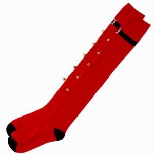 SOCKS - Christmas Santa Claus & Bells Over the Knee Socks