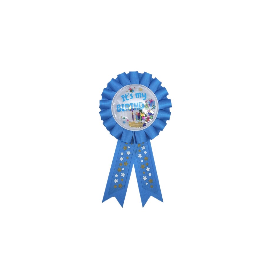 Celebration Award Pins - Happy B-Day It's My Birthday Award Ribbon PINK - Image 3