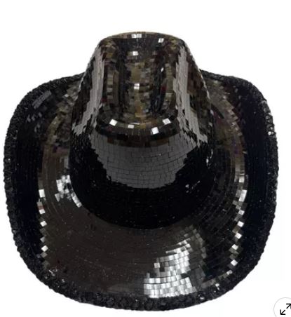 Mirror Disco Cowboy Hat - BLACK - Image 3