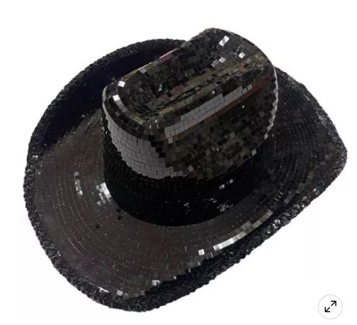 Mirror Disco Cowboy Hat - BLACK - Image 2