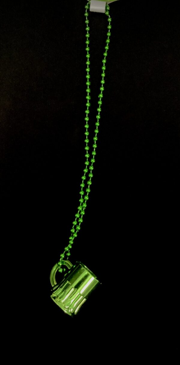 St. Patrick's Day 33-in. Plastic Metallic Necklaces with Beer Mug - Image 7