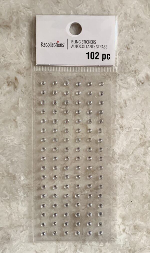 RHINESTONE SHEETS - 102PC 13mm Clear Adhesive Rhinestones - Image 2
