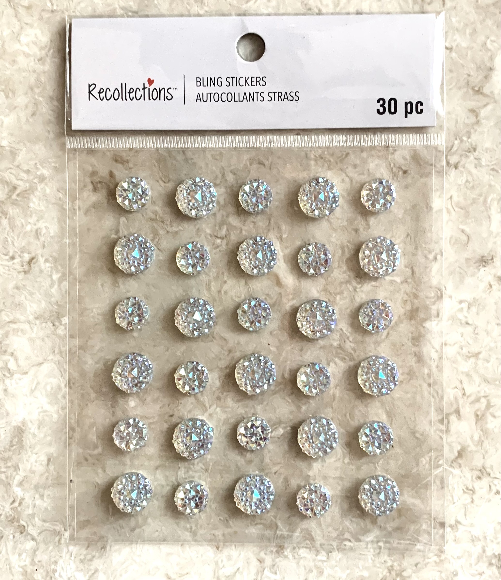 RHINESTONE SHEETS - 30PC Iridescent Rhinestone Stickers - Image 3