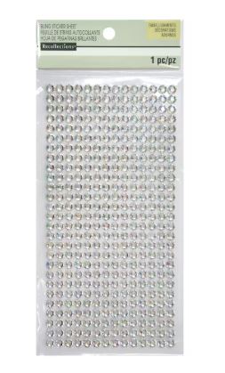 RHINESTONE SHEETS - 378pc CLEAR Stone Bling Stickers