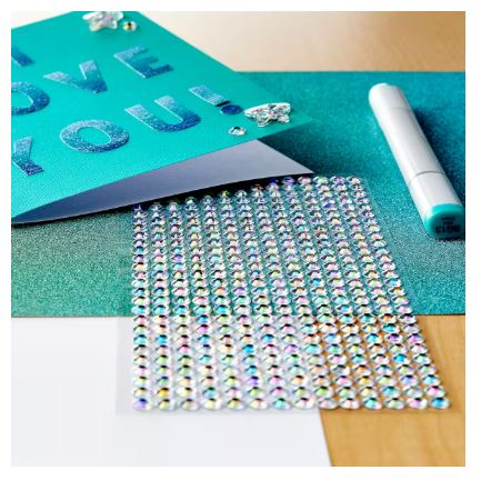 RHINESTONE SHEETS - 378pc Iridescent Stone Bling Stickers