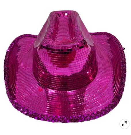 Mirror Disco Cowboy Hat - PINK - Image 3