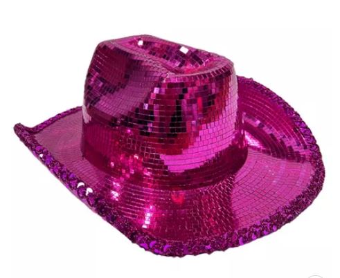 Mirror Disco Cowboy Hat - PINK - Image 2