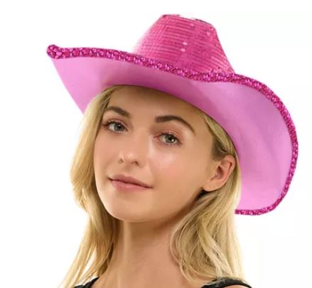 Mirror Disco Cowboy Hat - PINK