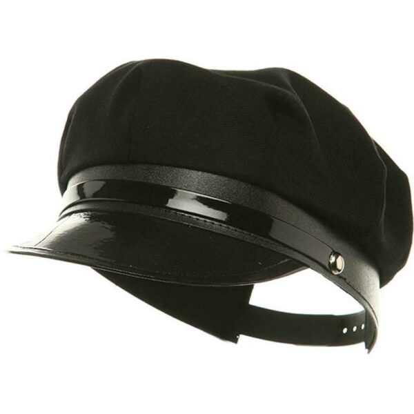 BLACK CHAUFFEUR HAT Police Limo Driver Costume Cop Cap - Image 5