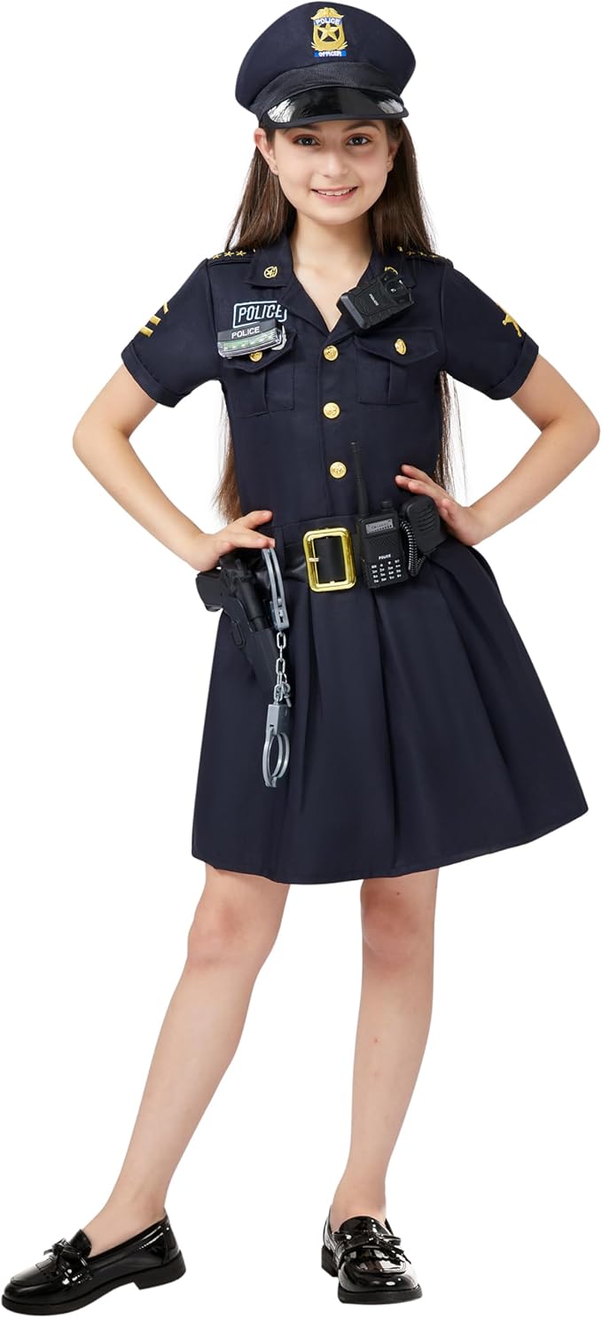 Career Day POLICE – Girls Officer DELUXE Costume Set, Cop Outfit - Image 4