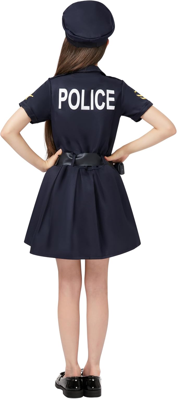 Career Day POLICE – Girls Officer DELUXE Costume Set, Cop Outfit - Image 3