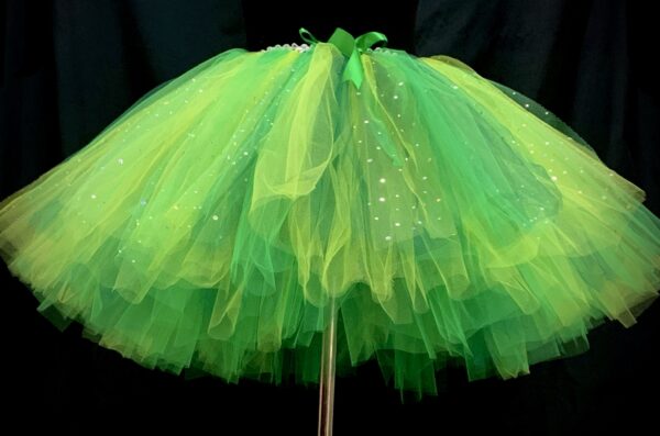 ADULT TUTU – CUSTOM MADE Adult Mixed Green Extra Fluffy Sparkle Tutu - KNEE LENGTH - Image 2